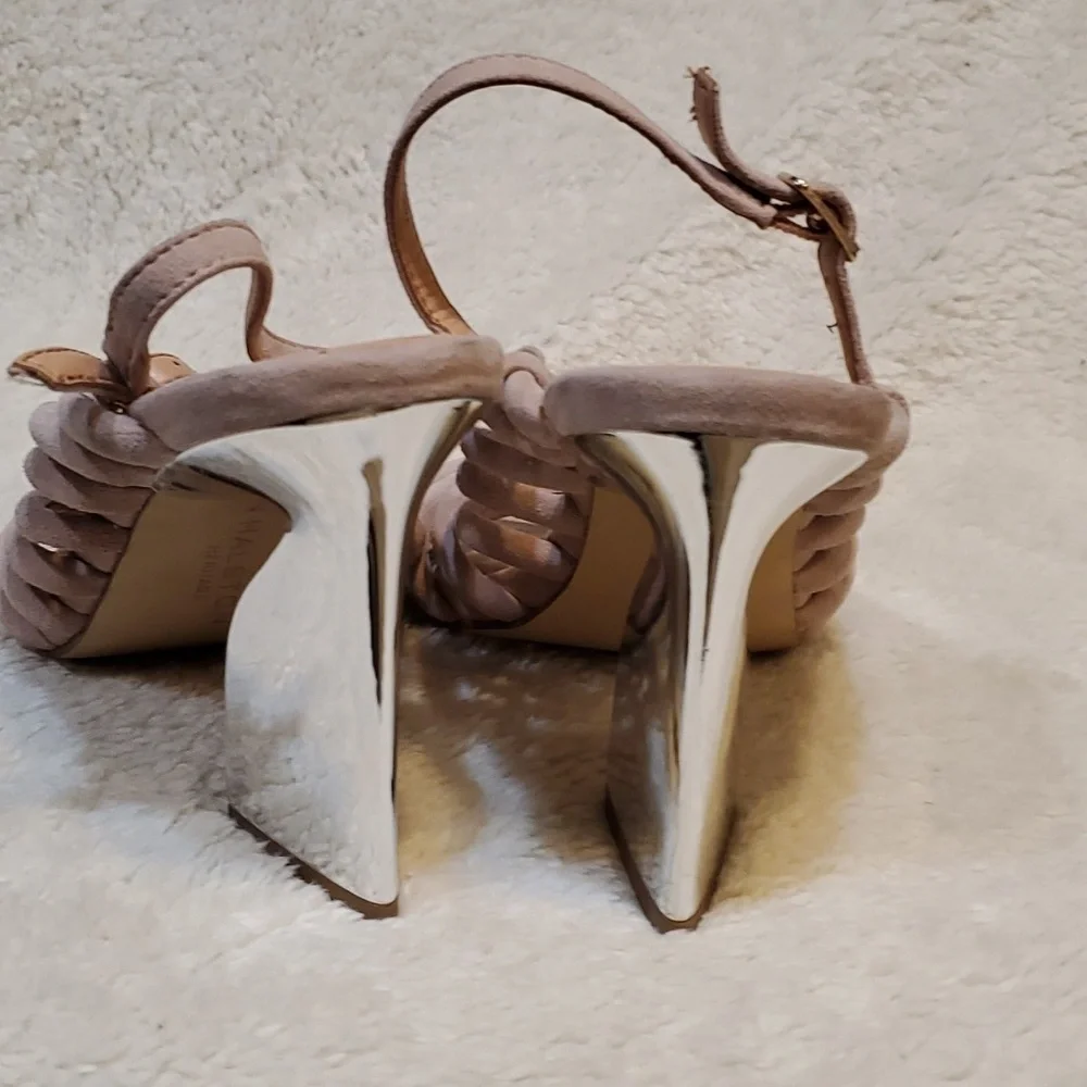 Halston Heritage Vanna Leather Uppers Sandals SZ 7